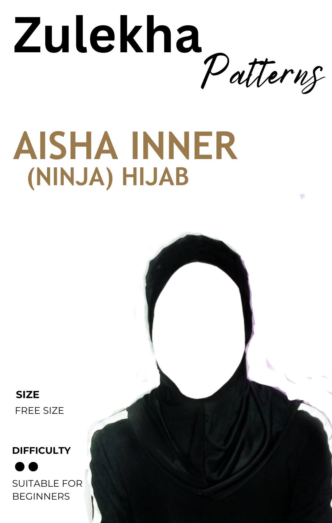 Aisha Inner (Ninja) Hijab for muslim women-islamic clothing pattern